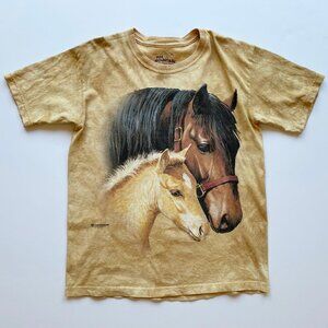 The Mountain "Gentle Touch" Horse Tie Dye Graphic Tee Youth XL